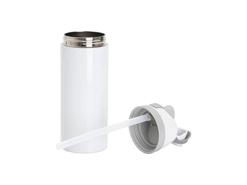24oz/720ml Stainless Steel Travel Tumbler with Portable Lid(White)