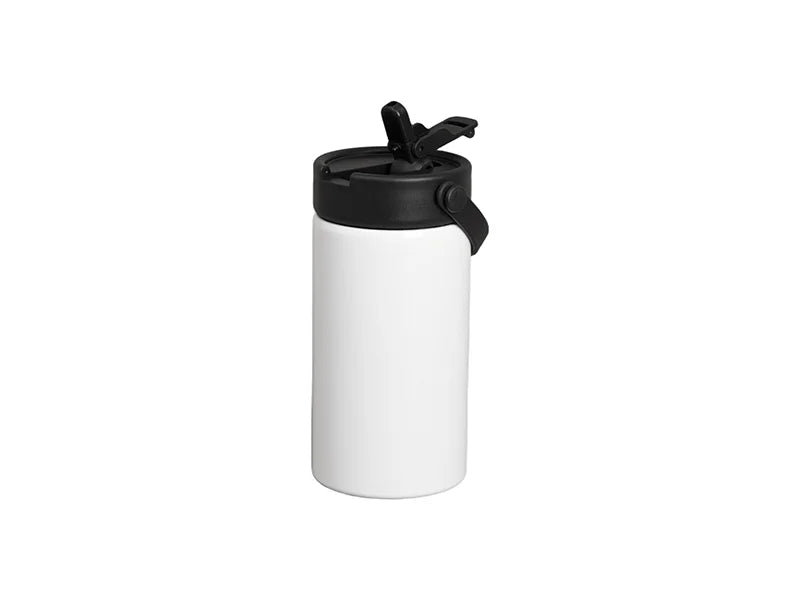 20oz/600ml Sublimation Stainless Steel Flask Tumbler w/ Protable Straw Lid (White)