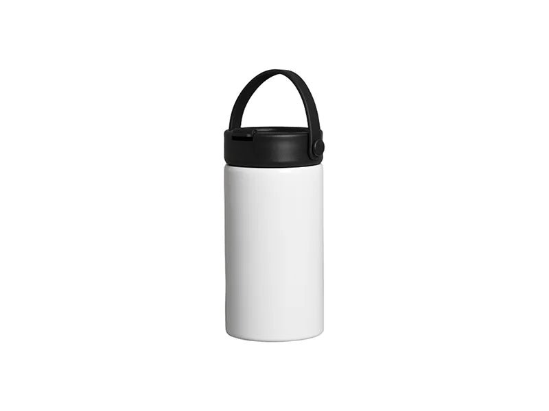 20oz/600ml Sublimation Stainless Steel Flask Tumbler w/ Protable Straw Lid (White)
