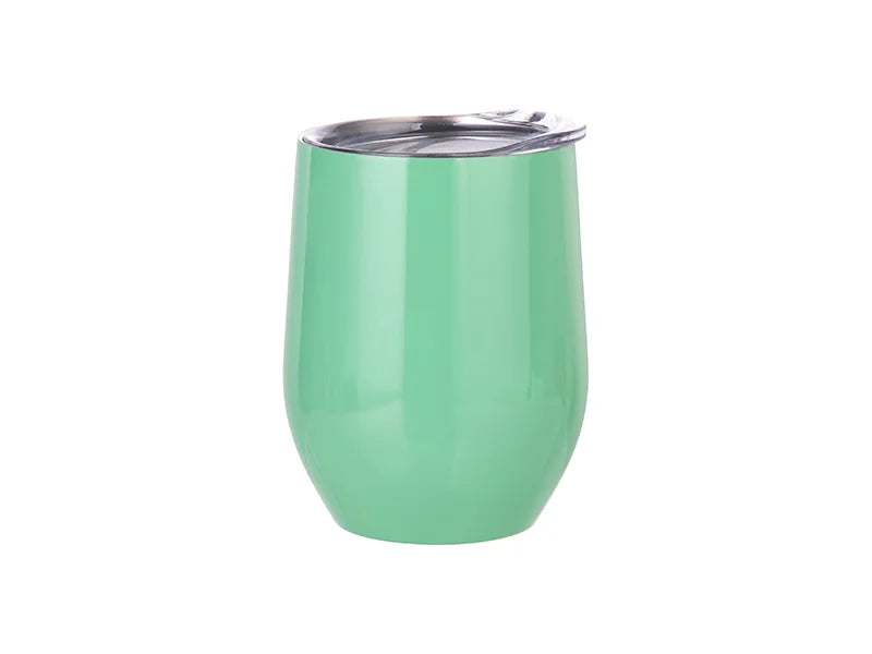 Sublimation 12oz Stainless Steel Stemless Wine Cup (Light Green)