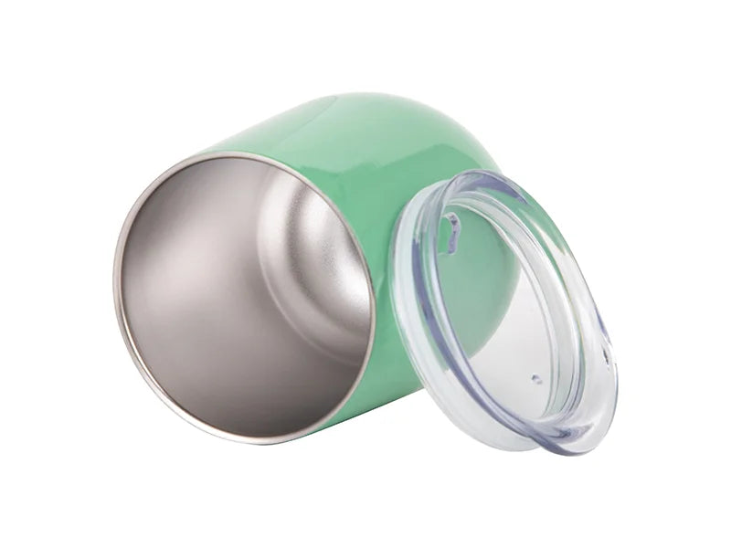 Sublimation 12oz Stainless Steel Stemless Wine Cup (Light Green)