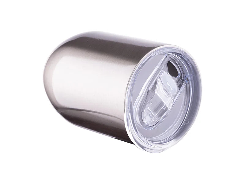 12oz/360ml Subliation Blanks Straight Stainless Steel Stemless Wine Glass(Silver)