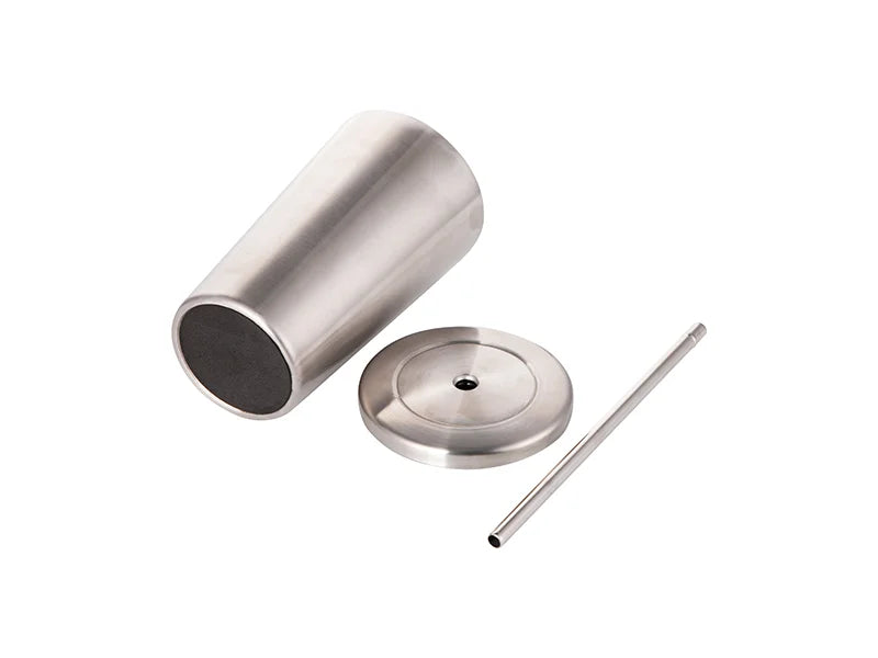 Sublimation 18oz/550ml Stainless Steel Tumbler with Straw & Lid (Silver) MOQ:3000