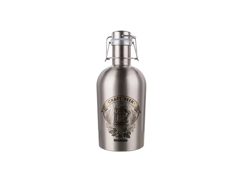 64oz/2000ml Sublimation Growler (Silver)