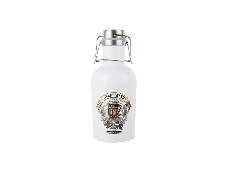 32oz/1000ml Sublimation Growler (White)
