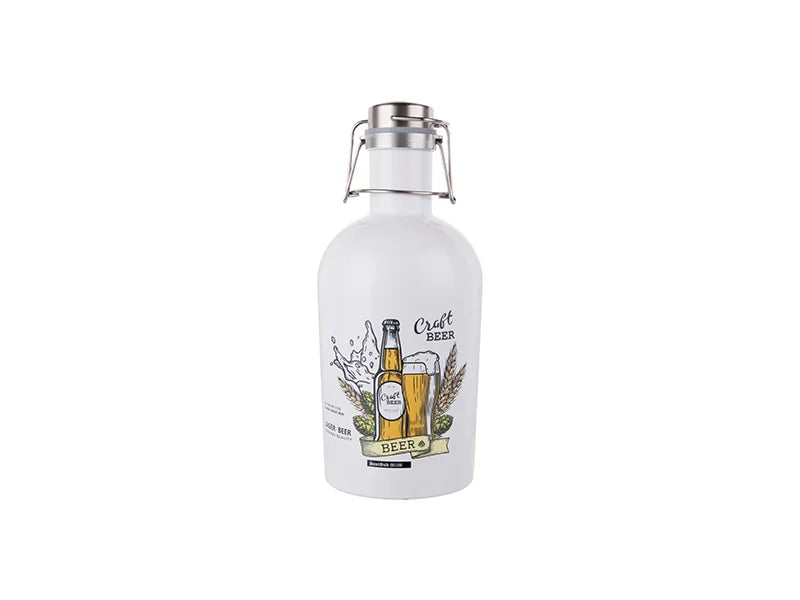 64oz/2000ml Sublimation Growler (White)