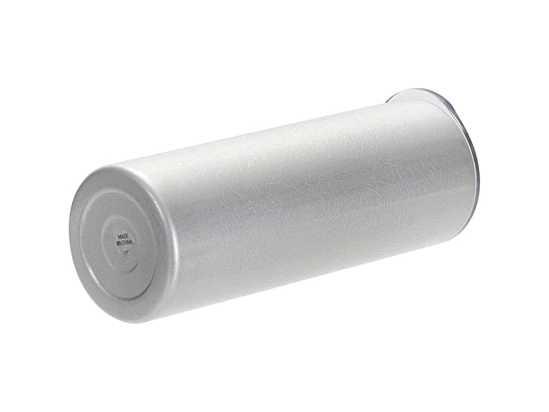 Sublimation Blanks 20oz/600ml Crackle Finish Stainless Steel Skinny Tumbler(Silver Grey)