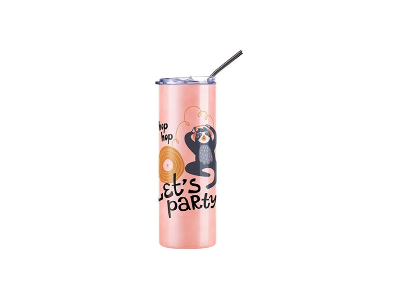 20oz/600ml Sublimation Heat-Sensitive Color Changing Stainless Steel Skinny Tumbler (Orange to Yellow)