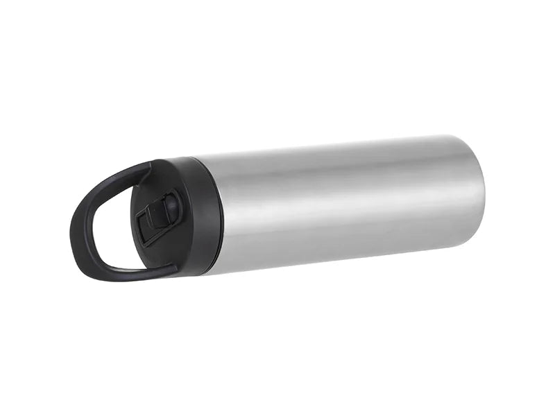 Sublimation Blanks 20oz/600ml Stainless Steel Skinny Tumbler with Black Portable Straw Lid(Silver)