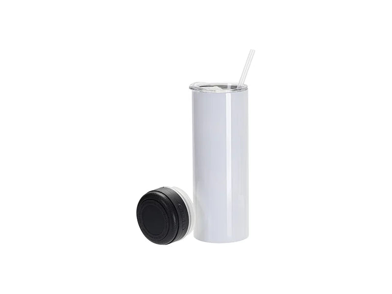 Sublimation Blanks 20oz/600ml White Stainless Steel Tumbler with Black Bluetooth Speaker