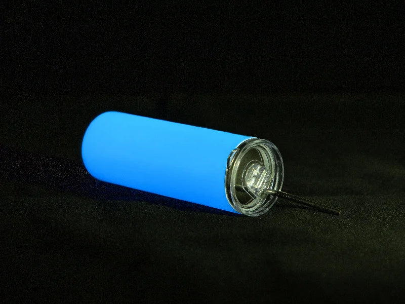 20oz/600ml Sublimation Luminous Stainless Steel Skinny Tumbler (White to Blue)
