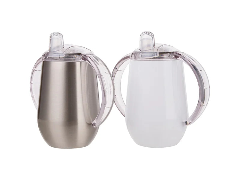 Sublimation 10oz/300ml Insulated Stainless Steel Sippy Cup with Spout (Silver)
