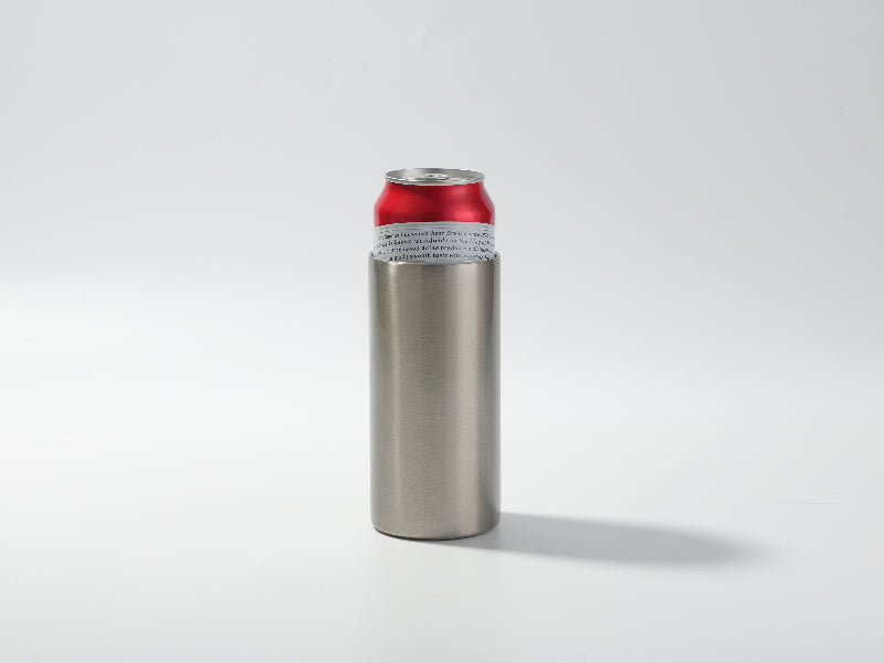 16oz/470ml Sublimation Blanks Stainless Steel Slim Can Cooler(Silver)