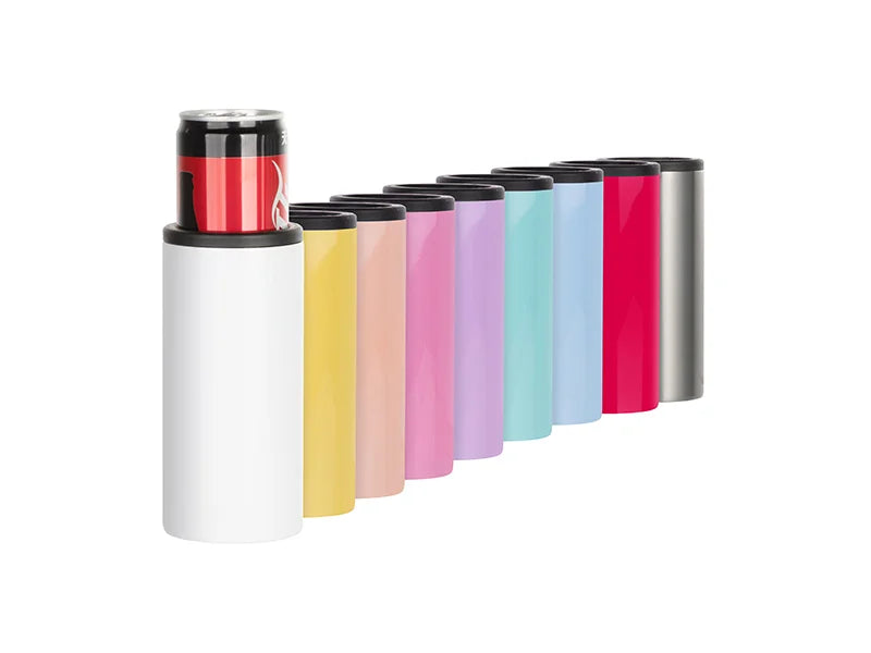 Sublimation 12oz/350ml Stainless Steel Skinny Can Cooler(Blue)