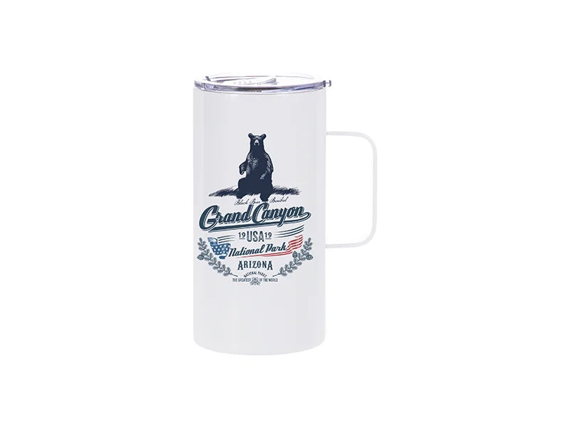 Sublimation 20oz/600ml Stainless Steel Mug (White)