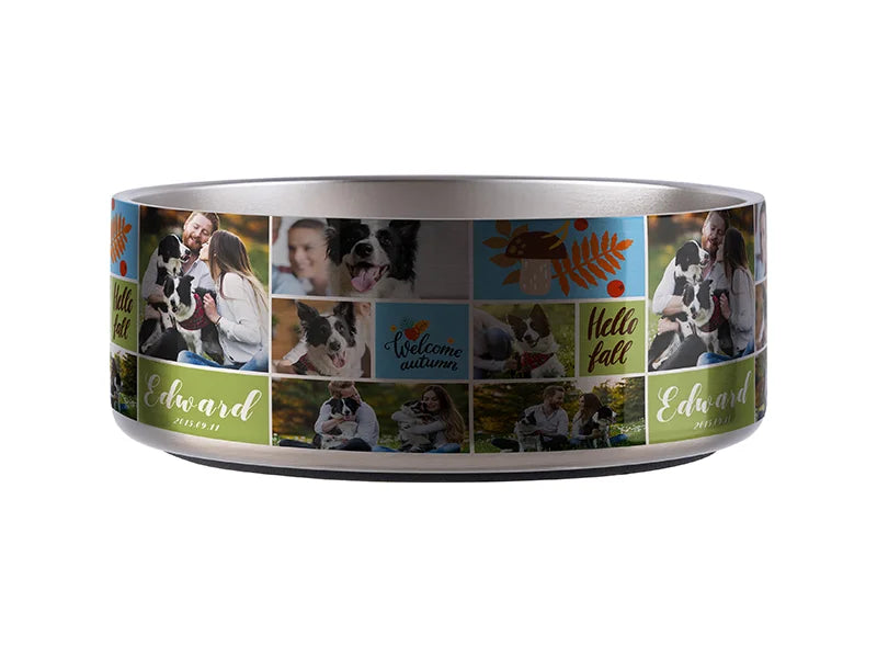 42oz/1250ml Sublimation Blank Stainless Steel Dog Bowl (Silver)