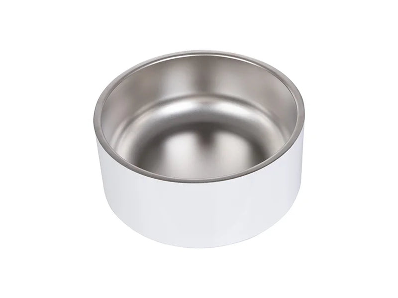 Sublimation 64oz/1900ml Stainless Steel Dog Bowl (White)
