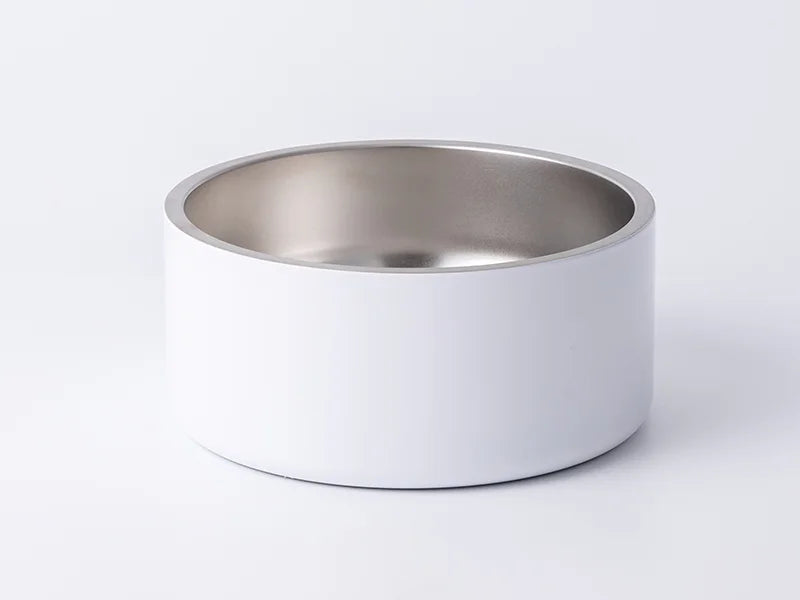 32oz/960ml Sublimation Blank Stainless Steel Dog Bowl (White)
