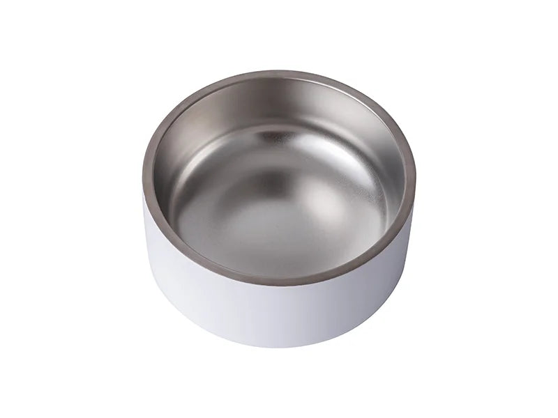 32oz/960ml Sublimation Blank Stainless Steel Dog Bowl (White)