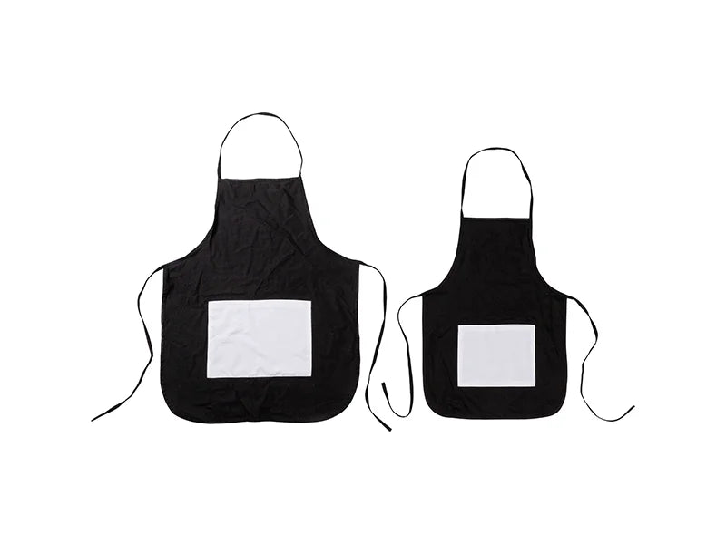 Sublimation Blanks Black Adult Apron w/ White Pocket (75*60cm)