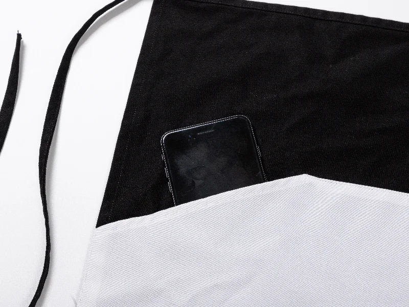 Sublimation Blanks Black Adult Apron w/ White T Shape Pocket (41*60cm)