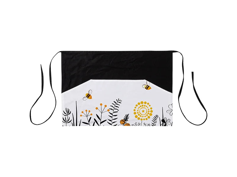 Sublimation Blanks Black Adult Apron w/ White T Shape Pocket (41*60cm)