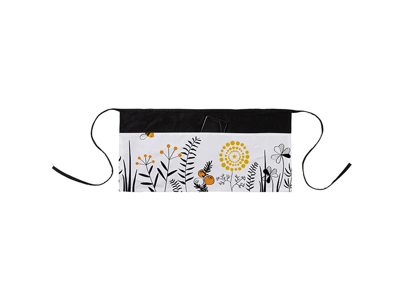 Sublimation Blanks Black Adult Apron w/ 3 White Pockets (60*29cm)