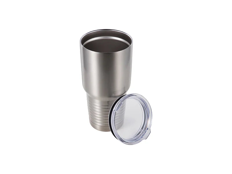 Sublimation 30oz Stainless Steel Tumbler with Ringneck Grip (Silver)
