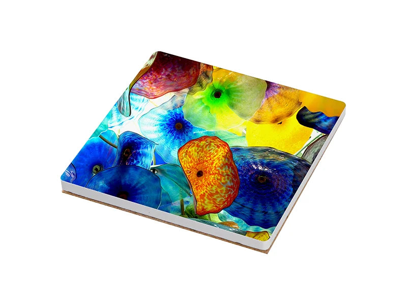 Sublimation Square Ceramic Coaster w/ Cork