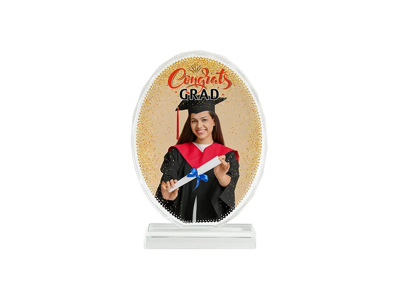 Sublimation Blanks Crystal(Oval Shape, 12*15.5*1.5cm)