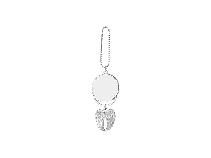 Sublimation Angel wings Car Hanger Ornament (Two-Side Printable, Silver)
