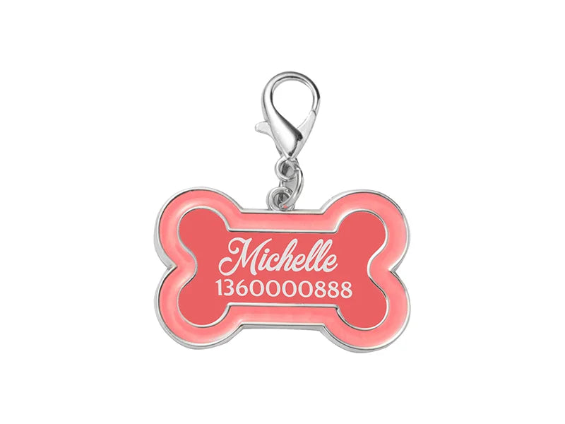 Sublimation Dog Tag (Pink Edge, 3*4.5cm)