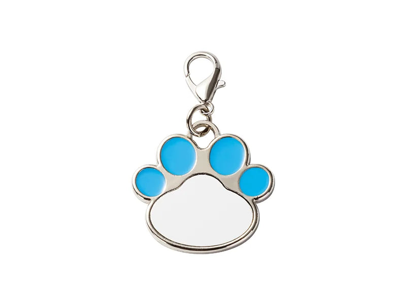 Sublimation Dog Tag Blanks (Blue Footprint, 3.3*3.5cm)