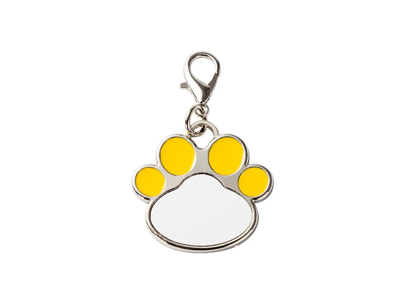 Sublimation Dog Tag Blanks (Yellow Footprint, 3.3*3.5cm)