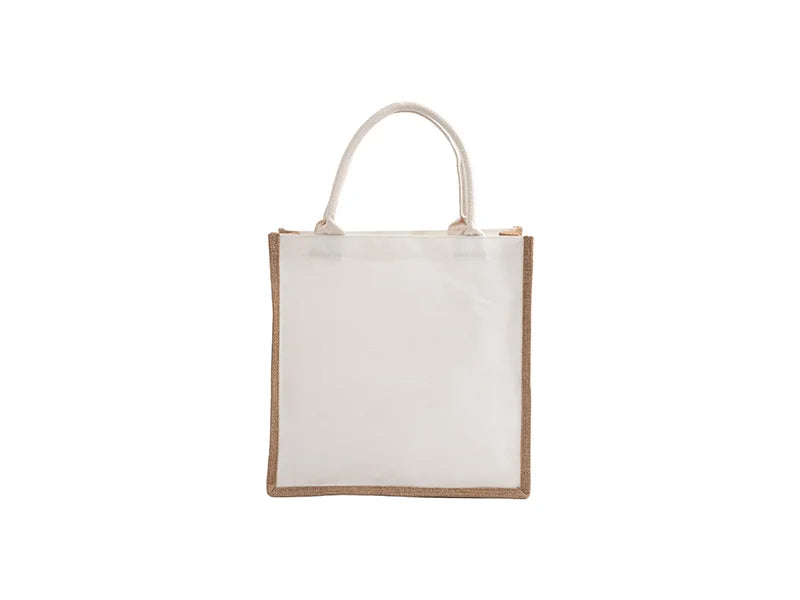 DTF Printable Blank Linen Tote Bag with Bleached Canvas