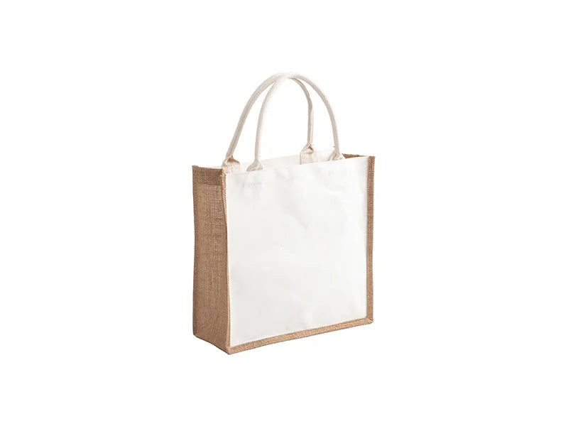 DTF Printable Blank Linen Tote Bag with Bleached Canvas