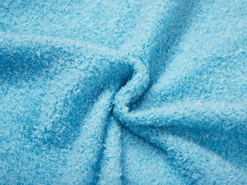 Sublimation Heart Shaped Blended Plush Pillow Cover(White w/ Light Blue, 40*40cm)