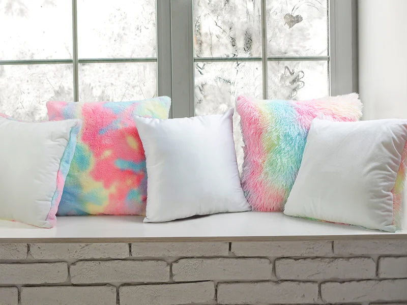 Two Tone Pillow Cover(Tie Dyed PV Short Fleece with Microfiber,45*45cm)