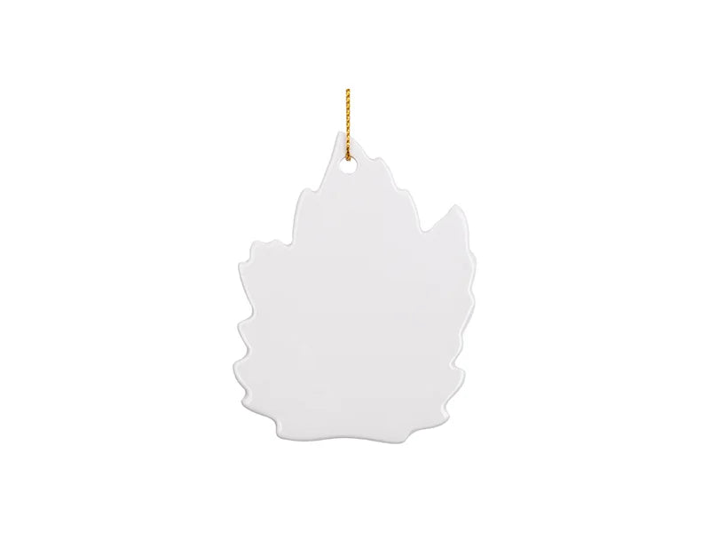 Sublimation 3inch Maple leaf shape Ceramic Ornament