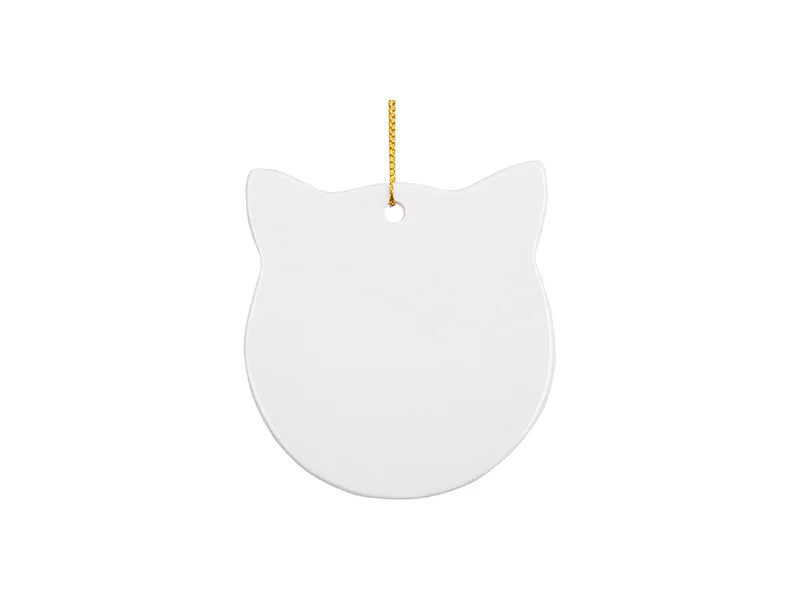 Sublimation 3inch Cat Ceramic Ornament