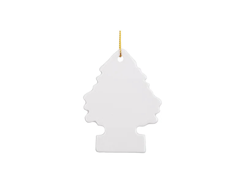 Sublimation 3inch Christmas Tree Ceramic Ornament