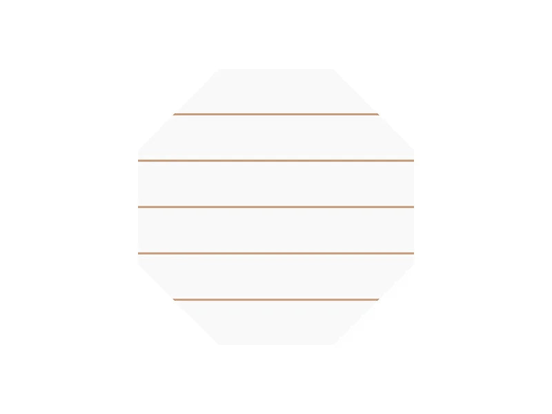 Sublimation Blanks Hexagon MDF Sign w/ Stripes (25.4*25.4*1.5cm)