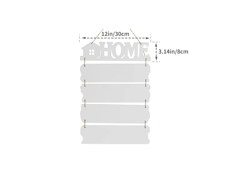 Sublimation Blanks 5 Pieces Hardboard HOME Hanging Wall Signs (Rectangle)