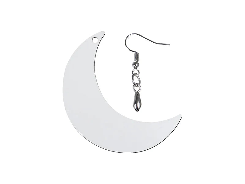 Sublimation Hardboard Earring (Moon Shape)