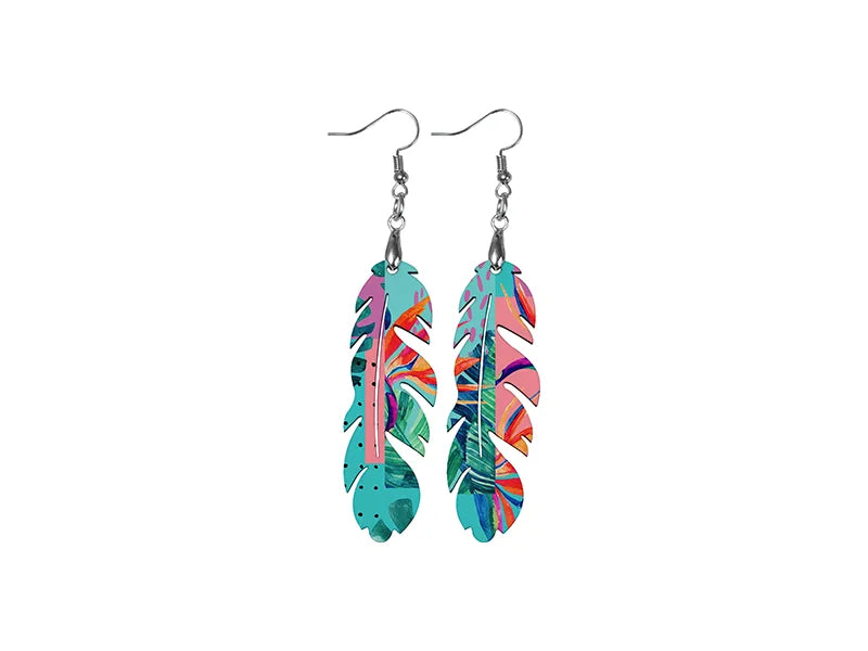 Sublimation Hardboard Earring (Feather Shape)