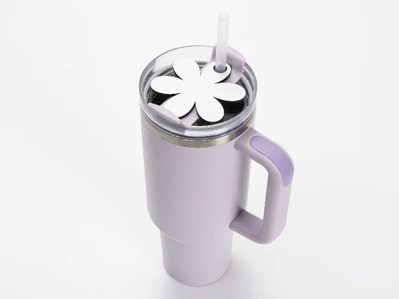 Sublimation Blanks HB Name Tag for 40oz Stanley Tumbler (7.3*8.2*0.3cm,Sunflower Shape)