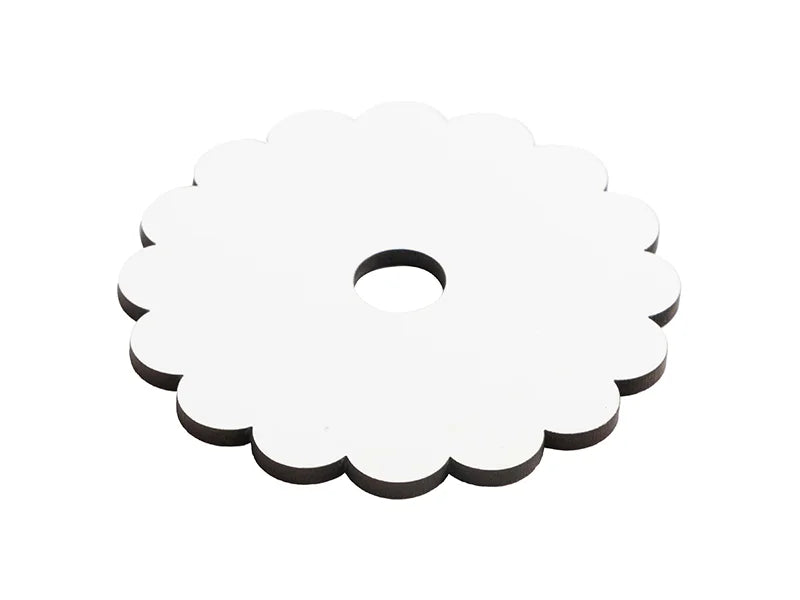 Sublimation Blanks Hardboard Name Tag (8.1*8.1*0.3cm,Gear Lace Shape)