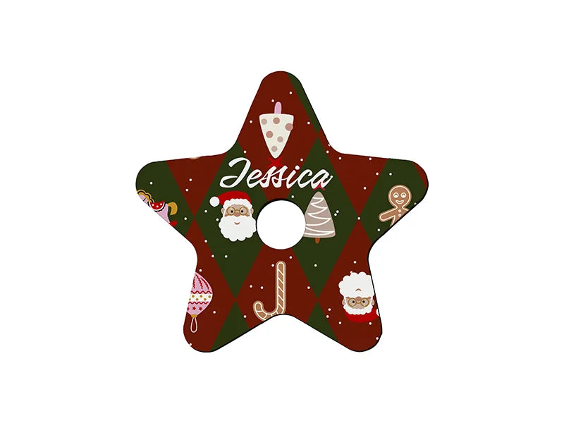 Sublimation Blanks Hardboard Name Tag (7.4*7.7*0.3cm,Star Shape)