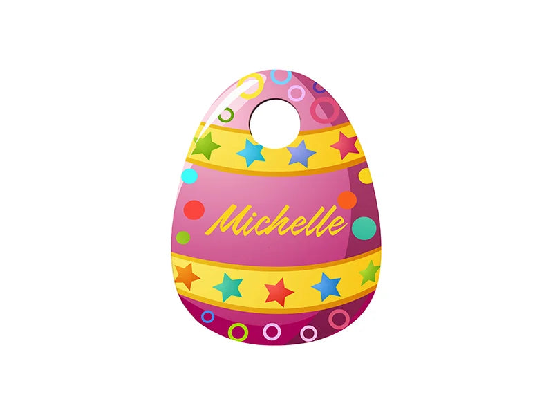 Sublimation Blanks Hardboard Name Tag (6.5*5*0.3cm,Egg Shape)