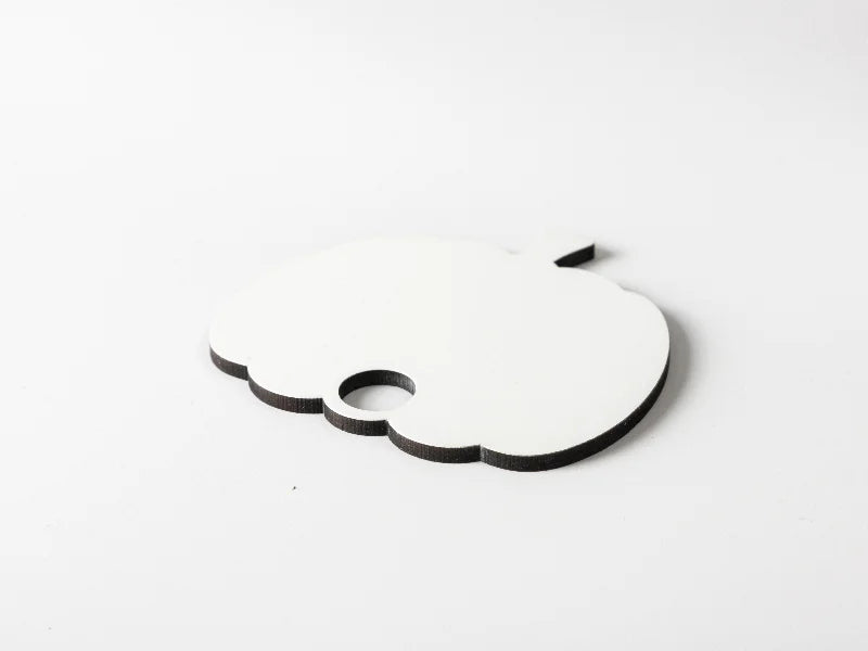 Sublimation Blanks Hardboard Name Tag (6.2*7.6*0.3cm,Pumpkin Shape)